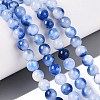 Natural Dyed Persian Jade Beads Strands G-Q609-6mm-01-1