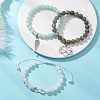 3Pcs Alloy Link & Charms Bracelets BJEW-JB12718-2
