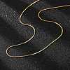 Ion Plating(IP) 304 Stainless Steel Snake Chains Necklaces STAS-F094-24G-3