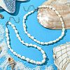 Natural Shell Beaded Necklaces for Women NJEW-JN05030-2