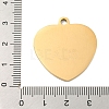 PVD Vacuum Plating 201 Stainless Steel Pendants STAS-L079-25G-01-3