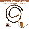 2 Strands Natural Tiger Eye Beads Strands G-PA0001-73-2