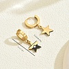 Stainless Steel Star Hoop Earrings HU8355-2