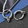 Dinosaur Head 316 Surgical Stainless Steel Hoop Earrings EJEW-G416-23AS-3