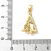 Christmas Brass Micro Pave Cubic Zirconia Pendants KK-K305-07B-02-3