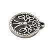 304 Stainless Steel Tibetan Style Pendants STAS-S185-07AS-A-2