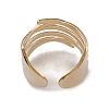 Ion Plating(IP) 304 Stainless Steel Hollow Out Open Cuff Rings for Women RJEW-G285-20G-3