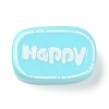 Opaque Resin Cabochons RESI-E046-02G-1