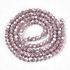 Opaque Solid Color Electroplate Glass Beads Strands LS-EGLA-A039-P2mm-A13-3