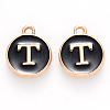 Golden Plated Alloy Charms LS-X-ENAM-S118-02T-1
