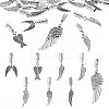 16Pcs 8 Style Alloy Cord End PALLOY-PJ00001-1
