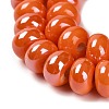 Glazed Porcelain Rondelle Beads PORC-Q001-01B-3