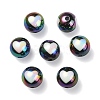 UV Plating Rainbow Iridescent Acrylic Beads X1-OACR-F004-09A-2