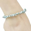 Natural Larimar Chip Beaded Anklets with Stainless Steel End Chains AJEW-AN00888-4