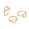 Adjustable Brass Finger Ring Components MAK-L029-009G-1