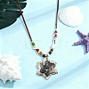 1Pc Natural Black Lip Shell Pendants SHEL-BC0001-049B-4