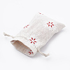 Polycotton(Polyester Cotton) Packing Pouches Drawstring Bags X-ABAG-T006-A18-4