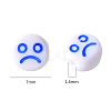 White Opaque Acrylic Beads MACR-YW0001-20B-2