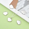Tarnish Resistant 304 Stainless Steel Stamping Blank Tag Heart Pendants STAS-R063-02-5