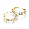 Brass Micro Pave Clear Cubic Zirconia Cuff Rings RJEW-S045-042G-NR-2
