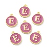 Golden Plated Alloy Enamel Charms ENAM-XCP0001-13E-2