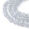 Transparent Electroplate Glass Beads Strands EGLA-F153-PL02-3