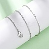 Brass Textured Cable Chain Necklaces MAK-L045-06P-1