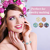 50Pcs 5 Colors Rainbow Color Plating Acrylic Beads OACR-GA0001-21-5