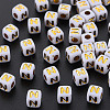 Opaque White Acrylic Beads MACR-Q242-010N-1