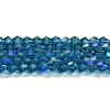 Transparent Electroplate Glass Beads Strands EGLA-A039-T6mm-L01-1