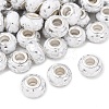 Opaque Resin Rondelle European Beads RESI-Z046-03-2