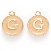Golden Plated Alloy Enamel Charms ENAM-S118-06G-1