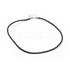 Trendy Braided Imitation Leather Necklace Making X-NJEW-S105-017-1