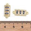 Brass Micro Pave Clear Cubic Zirconia Connector Charms CU-CBA6305-11G-C-3