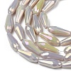 Electroplated Opaque Glass Beads Strands EGLA-L015-FR-B16-01-2
