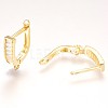 Brass Micro Pave Cubic Zirconia Earring Findings ZIRC-F086-05G-1