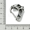 Tibetan Style 304 Stainless Steel Spring Gate Rings STAS-C099-09AS-3