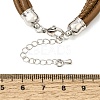 Microfiber Leather Multi-strand Cord Bracelets Makings FB-CBA983F-01P-4
