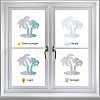 16 Sheets 4 Styles Waterproof PVC Colored Laser Stained Window Film Static Stickers DIY-WH0314-090-4