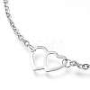 Tarnish Resistant 304 Stainless Steel Cable Chain Anklets AJEW-M026-05P-2