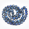 Electroplate Glass Beads Strands X-EGLA-S176-04-B01-2