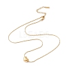 Heart Pendant Necklace with Boston Link Chains NJEW-G074-20G-2