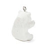 Flocky Opaque Resin Pendants RESI-G105-06B-2