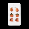 Thanksgiving Stud Earrings Set EJEW-U016-01P-02-1