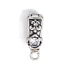 Brass Micro Pave Cubic Zirconia Donut Bails ZIRC-NH0001-02AS-1