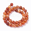 Natural Striped Agate/Banded Agate Bead Strands G-G962-8mm-14-2