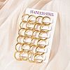 Ion Plating(IP) 304 Stainless Steel Huggie Hoop Earrings X-EJEW-O087-06A-4