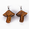 Natural Tiger Eye Pendants X-G-R480-02F-2