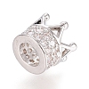 Brass Micro Pave Cubic Zirconia Beads ZIRC-G166-39P-2