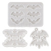  3Pcs 3 Styles DIY Bat Pendants Silhouette Silicone Molds DIY-TA0005-27-10
